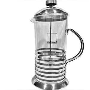 Gnali & Zani Italian Design Fench Press Coffee Maker Chrome Glass 6 Cups 48 Oz